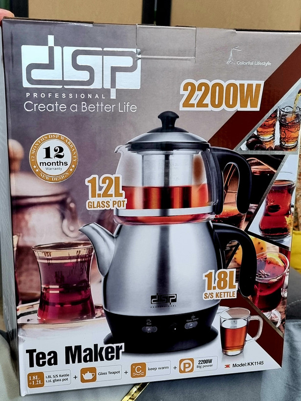 چای ساز قوری روی کتری دی اس پی 2200w مدل:kk_1145 dsp 2200w