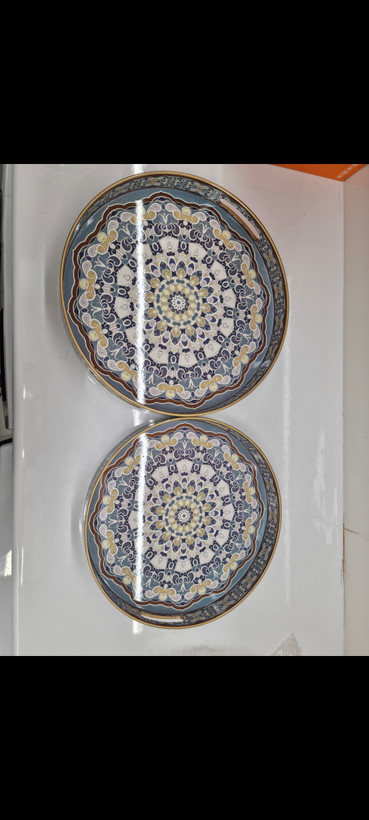 سینی رزین گرد دو تکه طرح مینایی اصیل ایرانی
