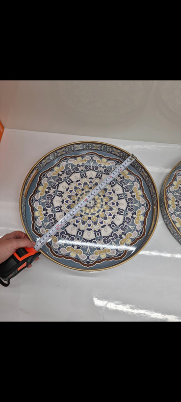 سینی رزین گرد دو تکه طرح مینایی اصیل ایرانی